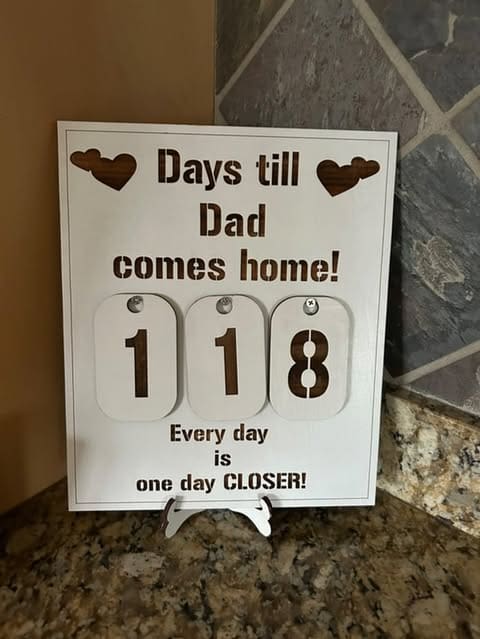 Days until dad comes home countdown board for tdy and deployment